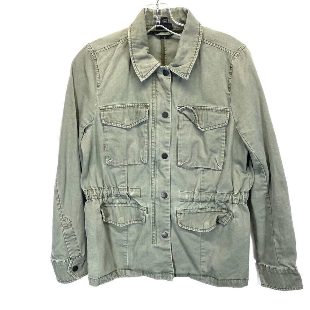 A.N.A Women's Anorak Field Jacket Size Small Green Lightweight RN93677 Military